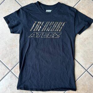 KPOP Treasure Ateez shirt - Foil Gold Word Logo